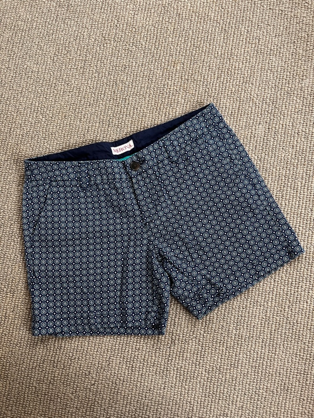Merona Navy Printed Shorts